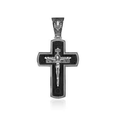 картинка Крест из серебра "Святой Николай Чудотворец" (97017) 